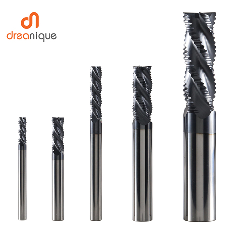 Solid Carbide roughing end mill 4 flute CNC Milling Cutter Bits Router Bit for 50 hrc Metal Roughing machining 6mm to 20mm ► Photo 1/6