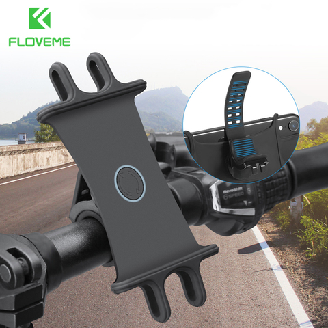 FLOVEME Silicone Bicycle Phone Holder Universal Mobile Cell Phone Holder Bike Handlebar GPS Bracket For iPhone Samsung Xiaomi ► Photo 1/6