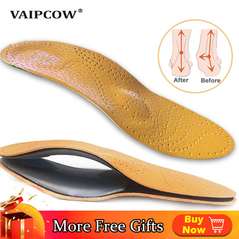Leather orthotic insole for Flat Feet Arch Support orthopedic shoes sole Insoles for feet men women Children O/X Leg corrected ► Photo 1/6
