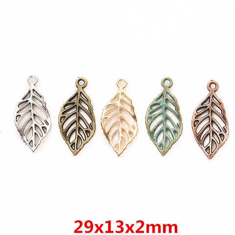 35 pcs Vintage leaves zinc alloy charms pendant DIY Bracelet Necklace metal jewelry accessories Making 5953 ► Photo 1/6