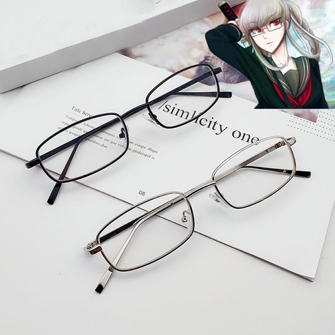 Danganronpa Peko Pekoyama Cosplay props glasses small rectangle sunglasses men women retro metal frame female glasses ► Photo 1/6