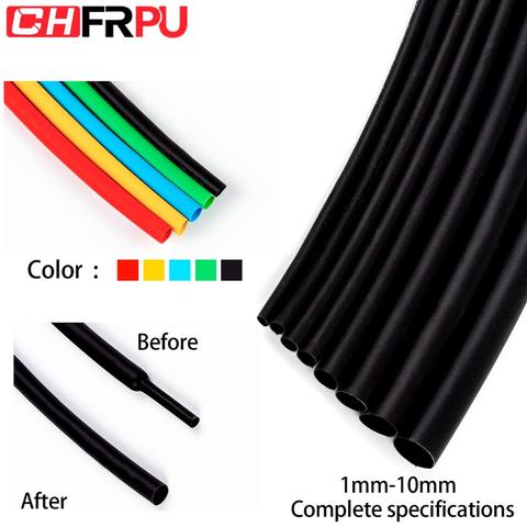 5 Meter 2:1 Polyolefin Shrink heat shrinkable tub Insulation repair wire 1 2 3 5 6 8 10mm Various colors heatshrink tubing ► Photo 1/5