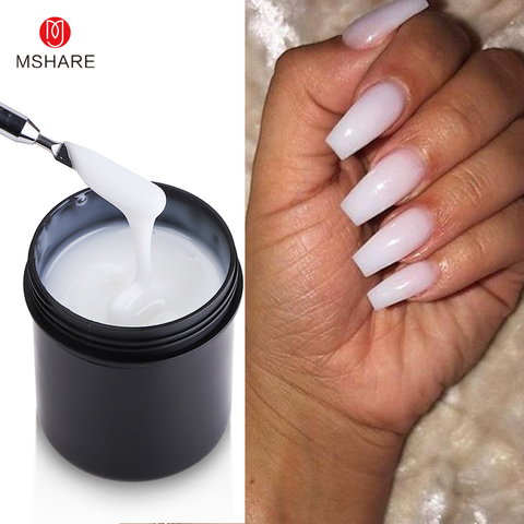 MSHARE Milky White Nails Builder Gel Self-leveling Camouflage Encapsulated for Nail Extension Running Thin Lopende Dunne Gel ► Photo 1/6