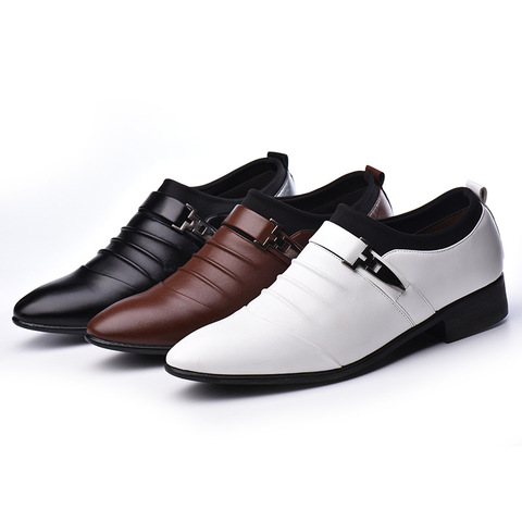 Man Flat Classic Men Dress Shoes PU Leather Wingtip Carved Italian Formal Oxford Plus Size 38-48 for Winter 2022 ► Photo 1/5