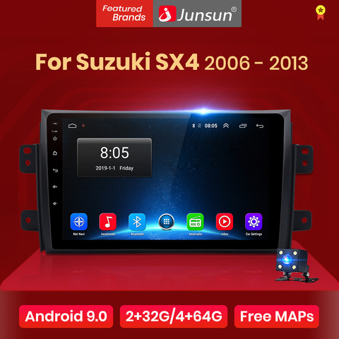 Junsun V1 2G+32G Android 10.0 DSP Car Radio Multimedia Video Player For Suzuki SX4 2006-2011 2012 2013 Navigation GPS 2 din DVD ► Photo 1/6