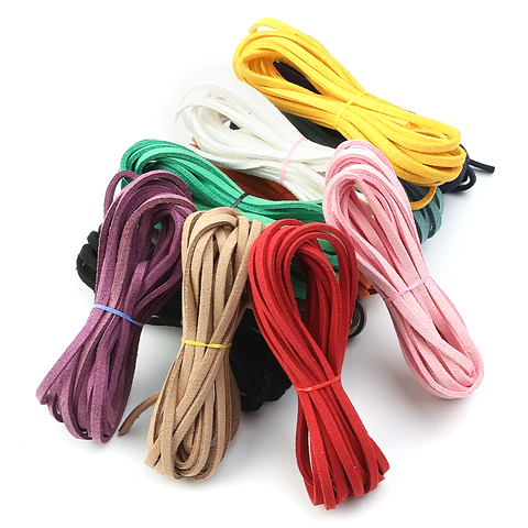 3mm Flat Faux Suede Cord String Rope Thread Velvet Leather Cords for DIY Making Necklace Jewelry Needlework Accessories ► Photo 1/6