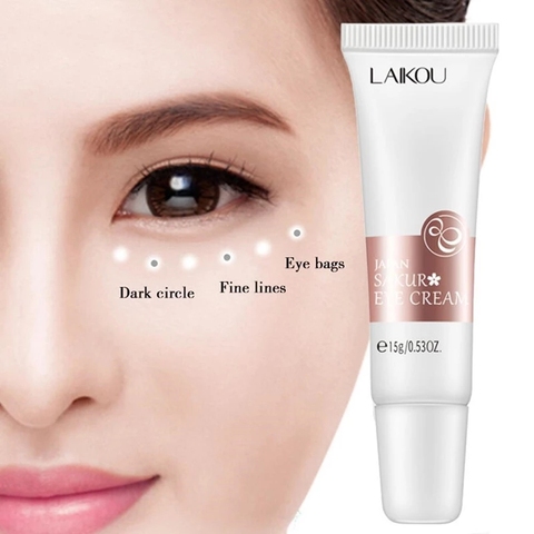 LAIKOU Sakura Essence Extract Eye Cream Anti-Aging Firming And Smooting Wrinkles Anti-Puffiness Dark Circle Brighten Eyes Skin ► Photo 1/6