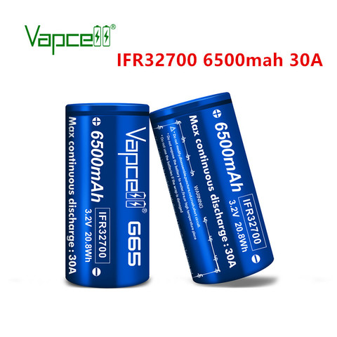 Free shipping Vapcell original IFR 32700 6500mah 30A li ion battery G65 Flashlight/power tools rechargeable lithium batteries ► Photo 1/6