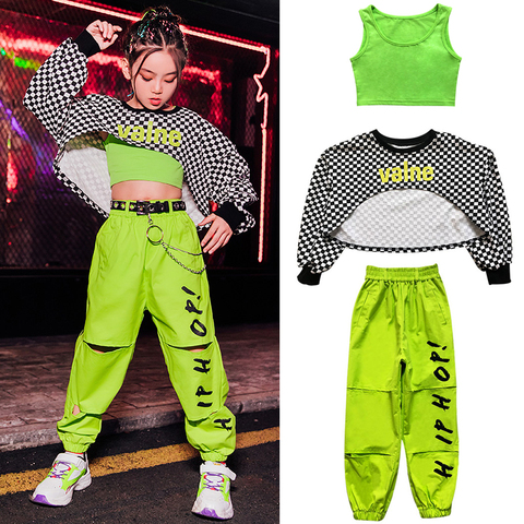 2022 Girls Jazz Dance Costumes Children'S Hip-Hop Street Dance Clothes Ballroom Hip Hop Dancing Clothes Stage Outfits DQS6223 ► Photo 1/6