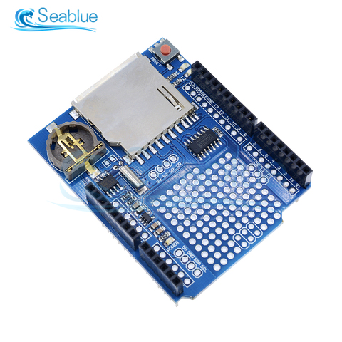 DS1307 Data Logger Module Logging Recorder Shield V1.0 RTC Real Time Clock For Arduino UNO SD Card DC 3.3V ► Photo 1/6