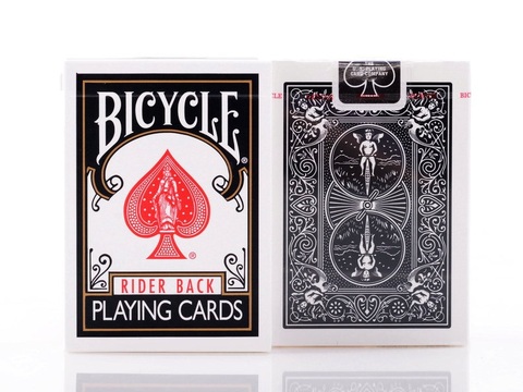 Bicycle Classic Black Deck Rider Back Playing Cards Standard Index Poker Magic Card Games Magic Tricks Props for Magician ► Photo 1/6