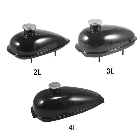 2L 3L 4L Black Gas Tank W/ Cap Petcock For 49CC 50CC 80CC Engine Motorized Bicycle ► Photo 1/6