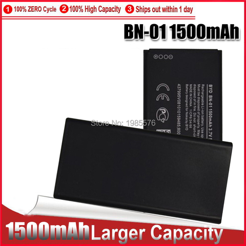 1PCS Original BN-01 phone battery for Nokia Lumia X 1045 RM-980 X2 X Plus 1013 BN-01 1500mAh ► Photo 1/6