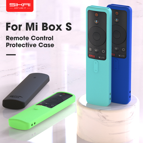 SIKAI Original Silicone Remote Case For Xiaomi Mi Box S Remote Controller Cover For Xiaomi Soft Plain Remote Control Protector ► Photo 1/6