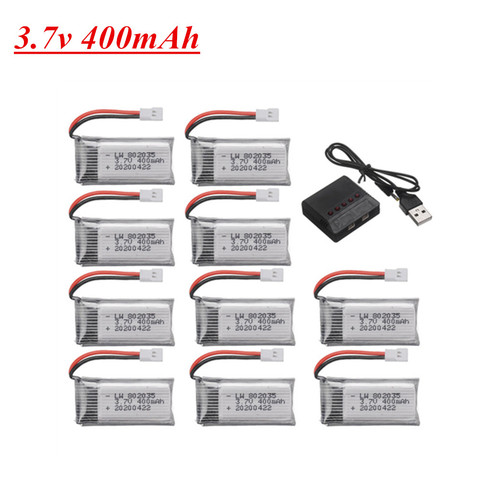 3.7V 400mAh Lipo Battery For H31 X4 H107 H6C KY101 E33C E33 U816A V252 RC Drone Spare Parts 802035 3.7V Rechargeable Battery ► Photo 1/6