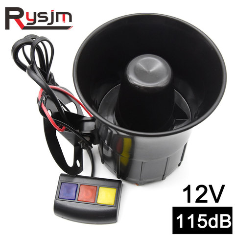115dB 12V 3 Tone Sound Loud Car Horn Motorcycle Warning Alarm Police Fire Siren Horn Speaker Automotive Accessories Moto 20W ► Photo 1/6