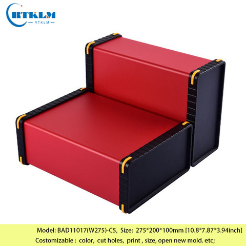 Aluminium junction box diy box for electronic project case Aluminium metal box distribution power supply enclosure 275*200*100mm ► Photo 1/6
