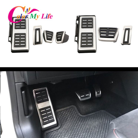 Color My Life Car Pedals for Skoda KAMIQ Combi SCALA Octavia Rapid Superb Karoq Kodiaq 2017 - 2022 LHD AT MT Pedal Pad Cover ► Photo 1/6