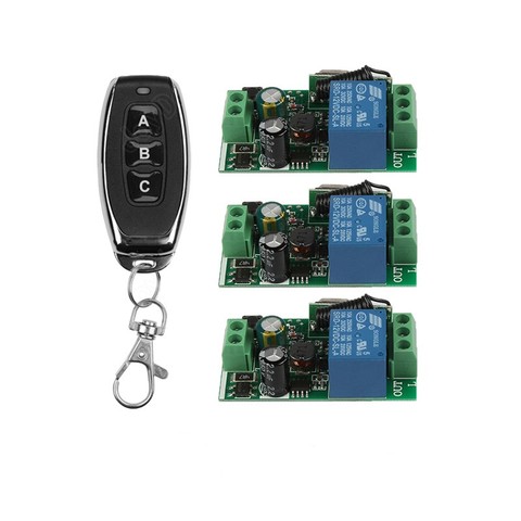 JoyDeal 433MHz Universal AC 110V 220V 1CH Wireless Smart Remote Control Switch Receiver Module and RF Transmitter For LED Light ► Photo 1/5