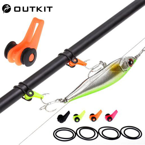 OUTKIT 10pcs/lot Multicolor Plastic Fishing Hook Keeper Rod Pole Fishing Lures Bait Safety Holder Fishing Tackle Accessories ► Photo 1/6