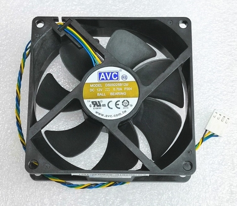 DS09225B12U New For AVC 9225 9025 9cm Fan Double Ball Bearing 4-Wire Speed 12V 0.70A ► Photo 1/4