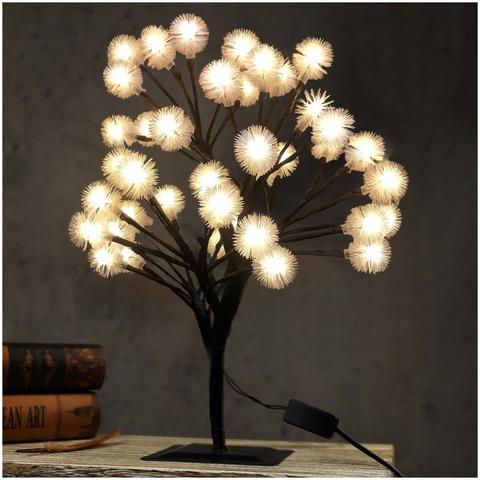 15in LED Cherry Tree Night Lights Luminarias Table Lamps Fairy Optical Fiber Christmas Party Indoor Home Decor Holiday Lighting ► Photo 1/6