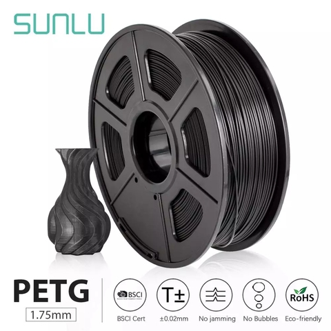 SUNLU PETG 3D Printer Filament 1.75mm PETG White gift DIY printing with fast shipment 100% no bubble Tolerance +-0.02MM Bright ► Photo 1/6