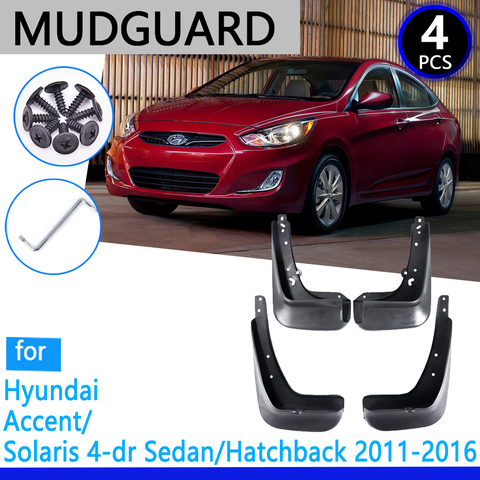 Mudguards fit for Hyundai Accent Solaris RB 2011~2016 2012 2013 2014 2015 Car Accessories Mudflap Fender Auto Replacement Parts ► Photo 1/6