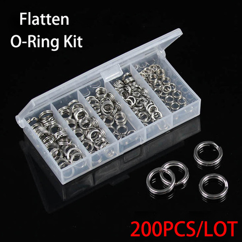 200pcs Assorted Fishing Rings Stainless Steel Double Split Rings Lures Connecting Ring Fishing Accessories/Tackle For Lure ► Photo 1/6