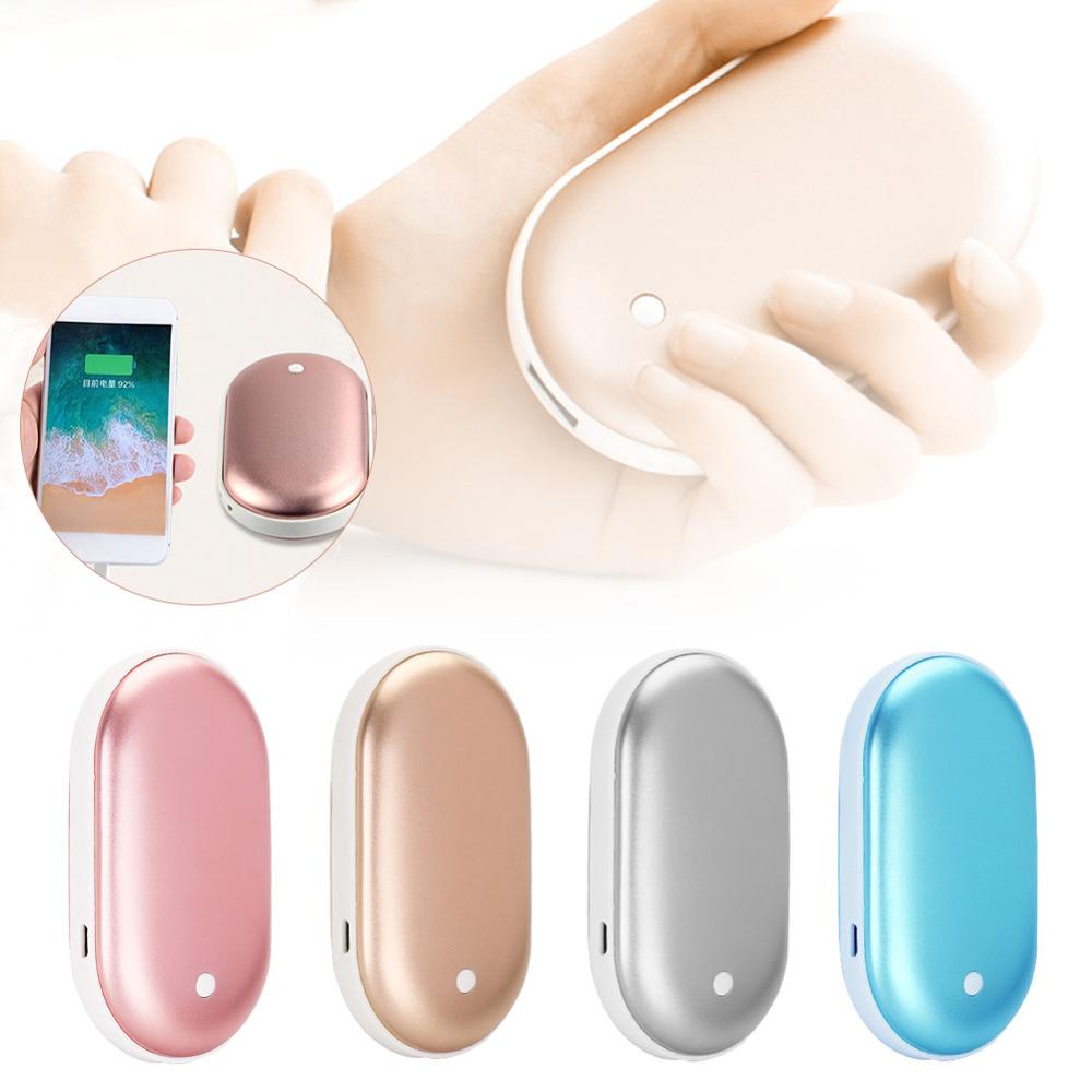 Portable USB Rechargeable Hand Warmer 3600mAh Electric Heating Pad Mobile Power 