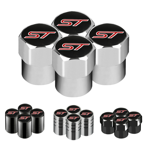 Car-Styling 4pcs ST Emblem Wheel Tire Valve Tyre Caps Case for Ford ST FOCUS 2 3 Mondeo Fiesta Kuga MK2 MK3 MK4 Accessories ► Photo 1/6