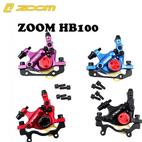 ZOOM HB-100 MTB Bike Brake HB100 Bicycle Brakes Caliper with Rotors Bicycle Parts Hydraulic Piston Two-way with V-brake Lever ► Photo 1/6