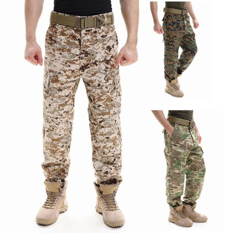 Wholesale High Quality A-TACS FG ACU CP Black Color Ripstop Pants Military Uniform Tactical Desert Camo Hunting Pants BDU Style ► Photo 1/5