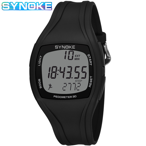 SYNOKE 9105 Sport Watch Men Pedometer 50M Waterproof Multifunction Digital Wristwatch PU Strap LED Mens Electronic Watch Mens ► Photo 1/6