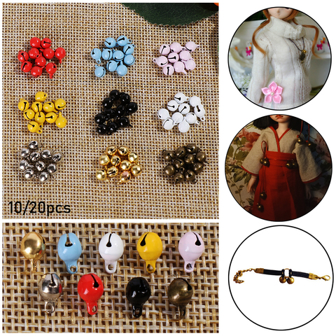 10pcs 5mm Ultra-small Crafts Mini Bell 1/6 Doll Clothes Copper Round Bells Dollhouse Decoration  Jewelry Accessories ► Photo 1/6