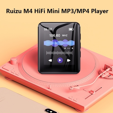 RUIZU M4 Bluetooth MP4 Player Mini 1.8 inch Full Touch Screen FM Radio Recording E-book Music Video Player Built-in Speaker ► Photo 1/1