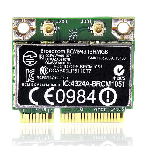 Original New WLAN Card BCM94313HMGB for HP Pavilion dv7-6000 dv6-6000 802.11n WiFi + Bluetooth 3.0 600370-001 Mini PCI-E card ► Photo 1/5