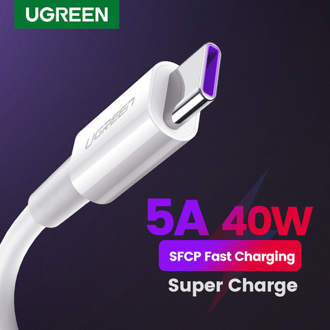 Ugreen 5A USB Type C Cable Fast Charger Data Type-C Supercharge USB Type C Cable for Huawei Mate 30 20 P30 P20 USB Charging Wire ► Photo 1/6