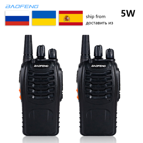 2 PCS Baofeng BF-888S Walkie Talkie 5W Handheld bf 888s UHF 16CH Comunicador Transmitter Transceiver 2 way radio outdoor ► Photo 1/5