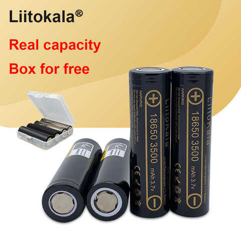 4PCS 100% Original  LiitoKala Lii-34A Lii-35A 18650 3400mah 3500mAh 3.7v Rechargeable Li-ion Battery ► Photo 1/6