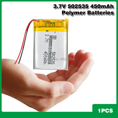 502535 3.7V 450mAh Rechargeable Li Polymer Lithium Battery For PSP PDA GPS DVD Car Keys MID POS Electric Toys ► Photo 1/6