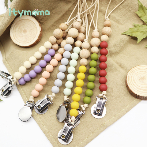 Solid Color Pacifier Clips Silicone Dummy Clip Baby Teething Accessories Toys Pacifier Chain BPA Free Nipple Holder Baby Teether ► Photo 1/6