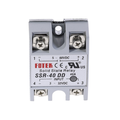 1Pcs SSR40DD SSR-40DD Manufacturer 40A solid state relay ,input 3-32VDC output 5-60VDC ► Photo 1/6