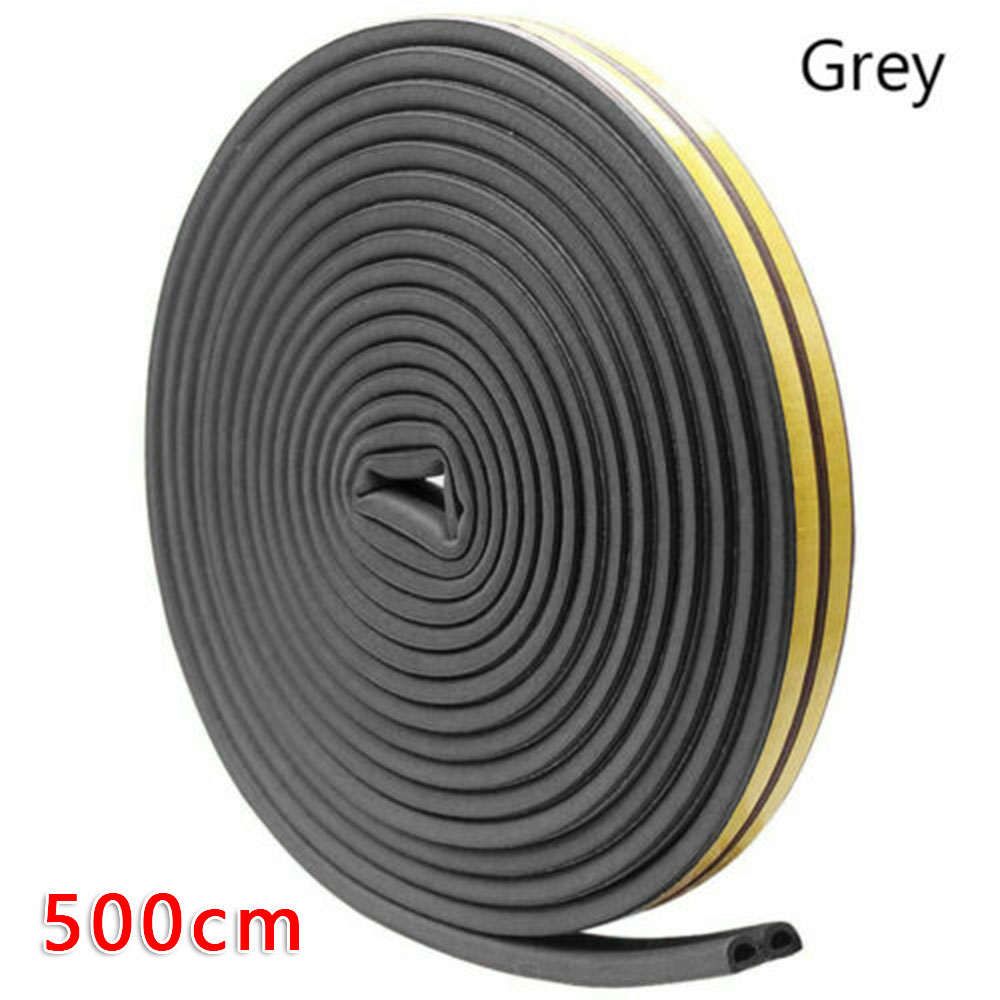 Grey Self Adhesive Doors and for Windows Foam Seal Strip Soundproofing Collision Avoidance Rubber Seal Collision