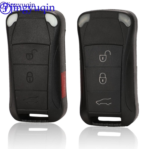 jingyuqin Replacement Remote Flip Folding Car Key Shell Case Fob For Porsche Cayenne GTS 3 Buttons ► Photo 1/5