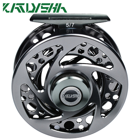 KATYUSHA Fly Fishing Reel 5/7-7/9-9/10 WT Fly Fishing Wheel Aluminum Fly Reel CNC Machine Cut Large Arbor Die Casting ► Photo 1/6