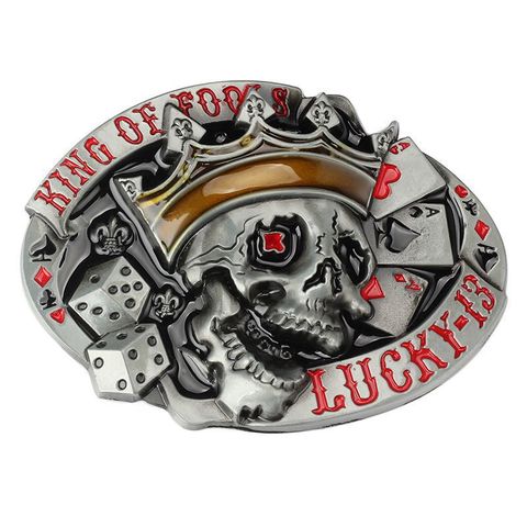 Skull skeleton belt buckle Belt DIY accessories Western cowboy style Smooth belt buckle Punk rock style k16 ► Photo 1/4