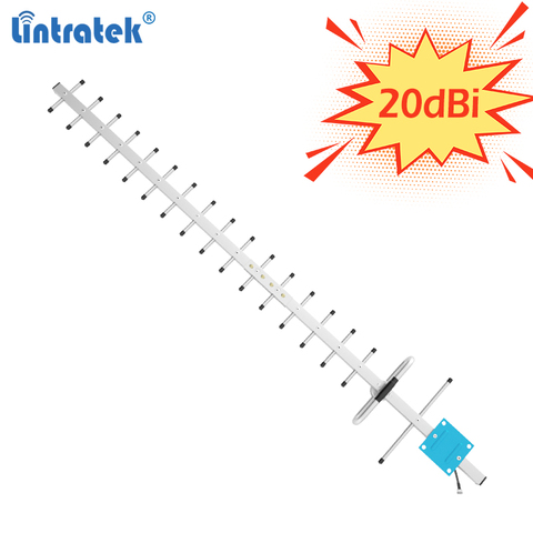 Lintratek New 20dBi Outdoor Antenna 2G 3G 4G Full Band 824-2700Mhz Foldable External Antenna 18 Yagi High Gain N female ► Photo 1/6