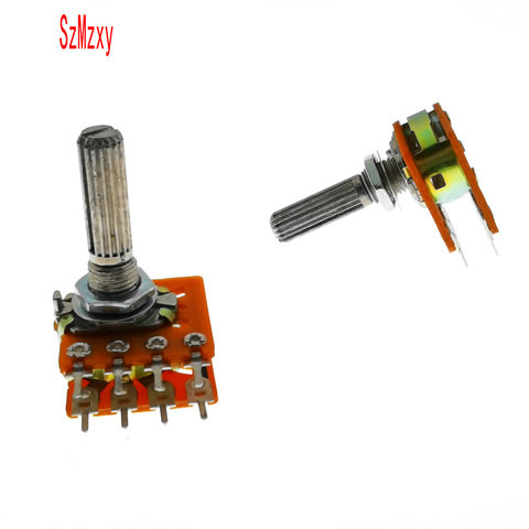 3PCS WH-148 20MM Audio Volume Potentiometer 8pin B50K B100K TB503X2 TB104X2 WH148 ► Photo 1/6