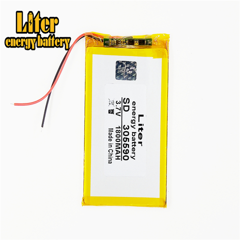 Rechargeable Li-Polymer Li-ion Battery For 305590 3.7V 1800MAH GPS DVD DVR Tablet PC MID iPAQ E-book Power bank ► Photo 1/4